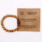 Cedarwood Root Chakra Bangle with Red Jasper – view 4