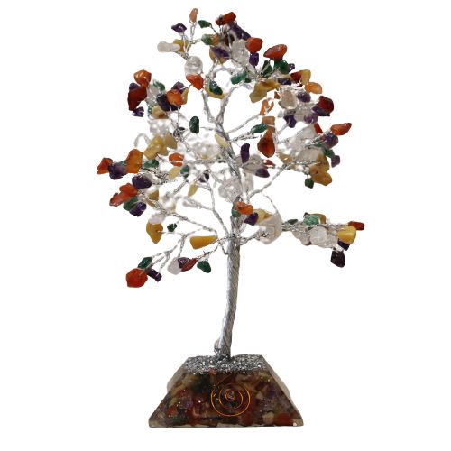 Multi Gemstone Tree with Orgonite Base - 160 Stone – view 2