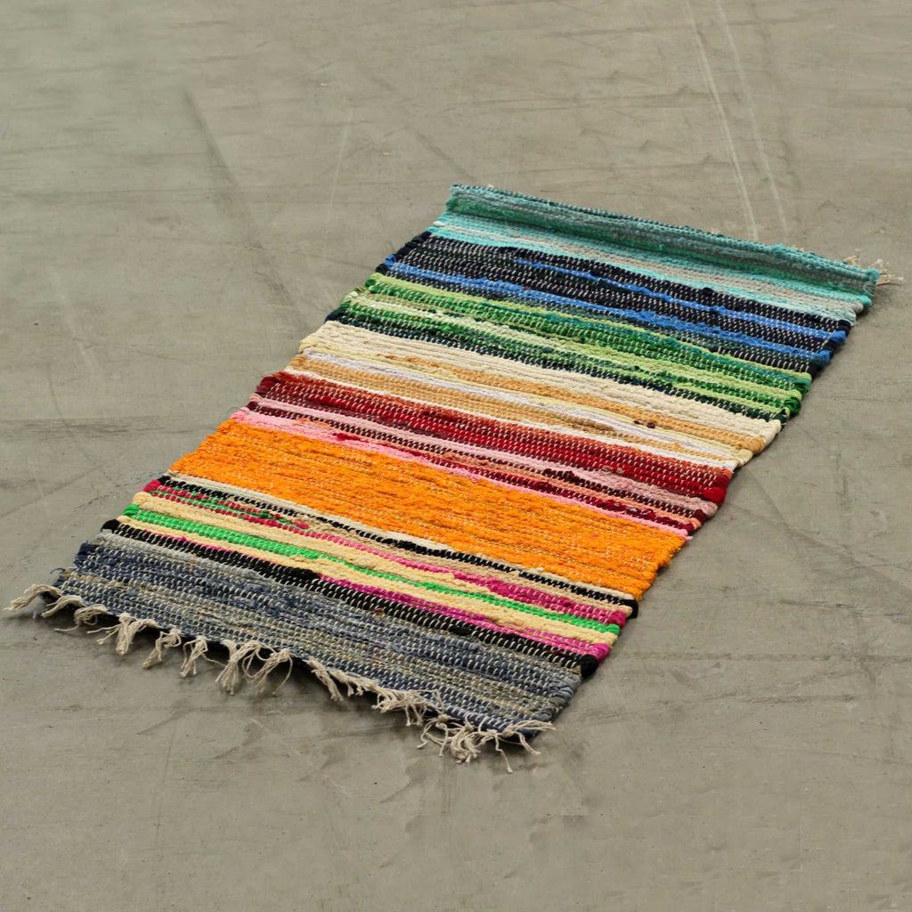 Large Rag Rug, Rainbow Colours - 150 x 90cm – view 3