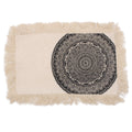 Traditional Mandala Cushion Cover - 30x50cm - Black