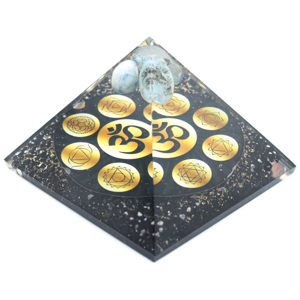Orgonite Pyramid - Midnight Om Chakra - 90mm – view 2