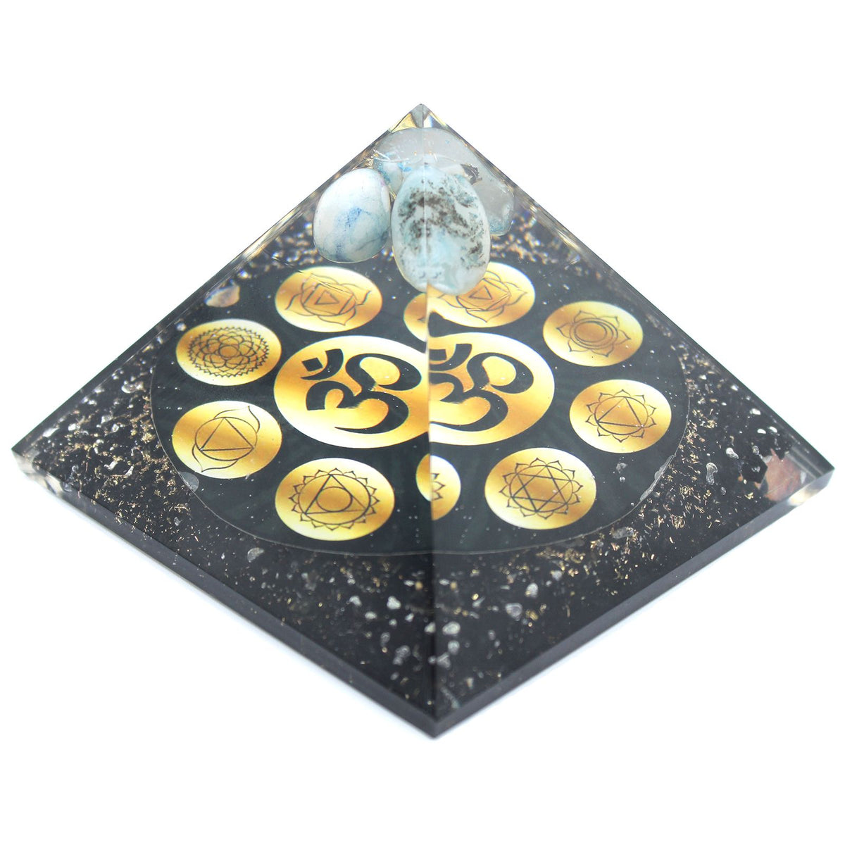 Orgonite Pyramid - Midnight Om Chakra - 90mm – view 2