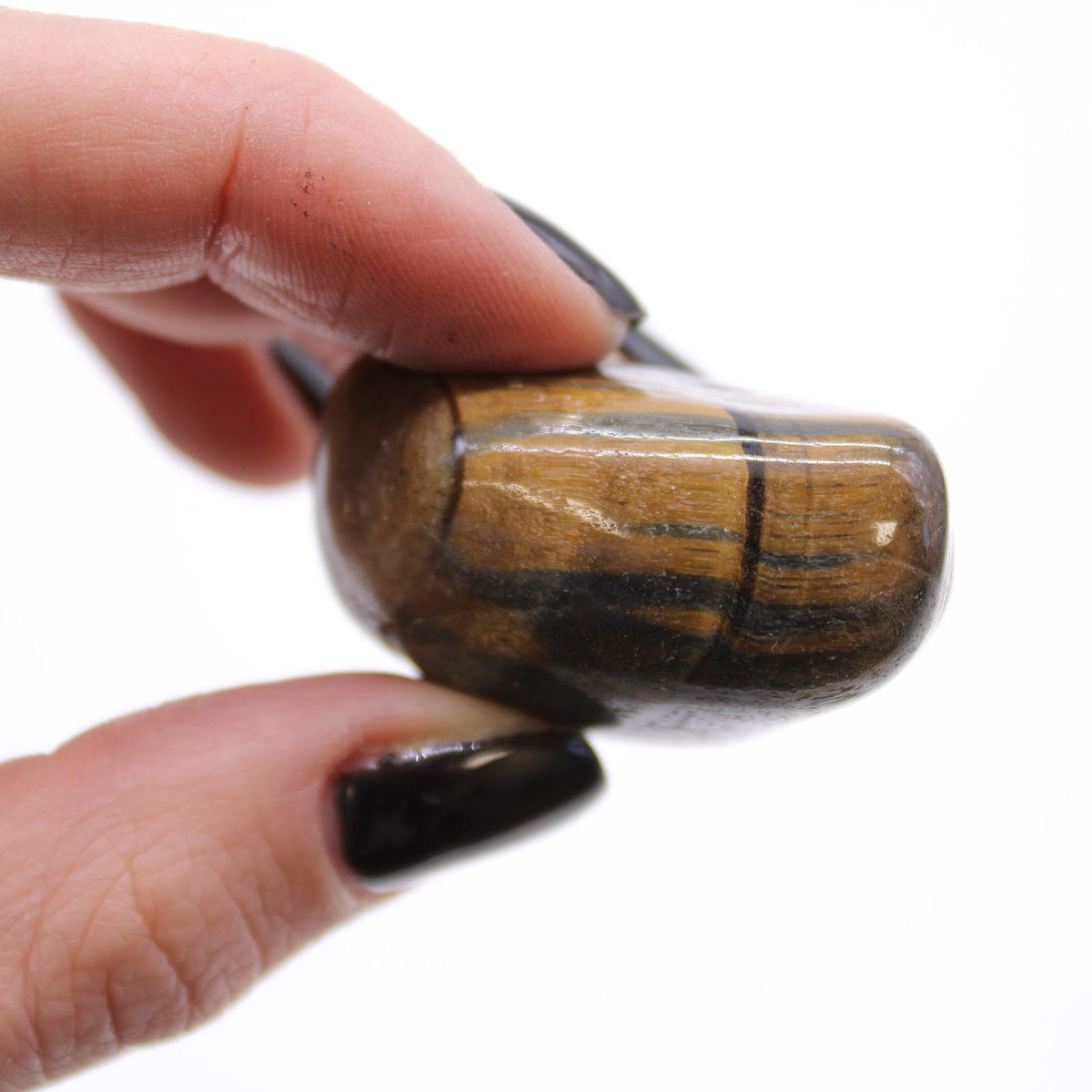 Variegated Tiger's Eye Medium Tumble Stones - Bag of 12 – view 2