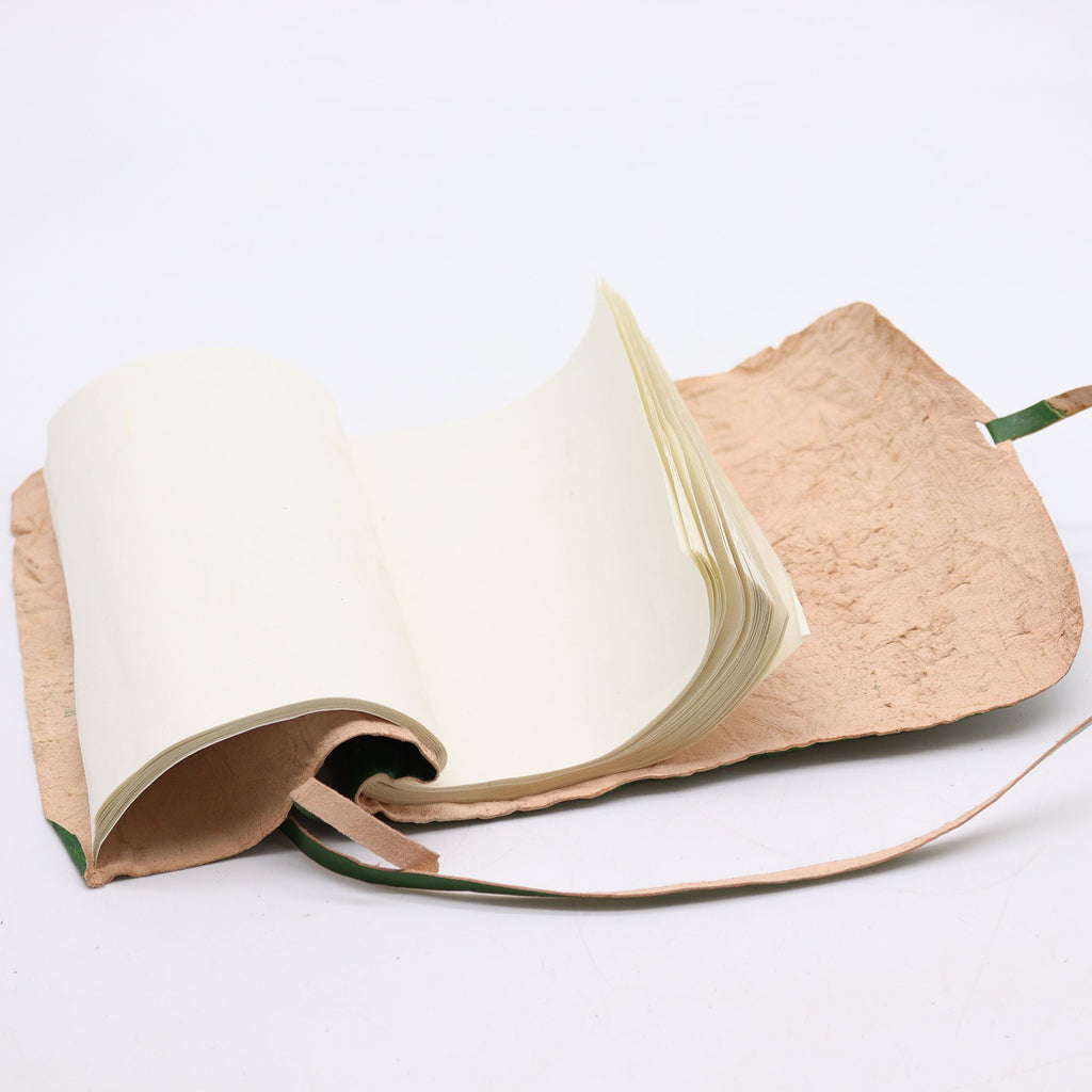 Rolled Leather Travel Notebook, Green, 96 Pages, 21x15cm – view 2