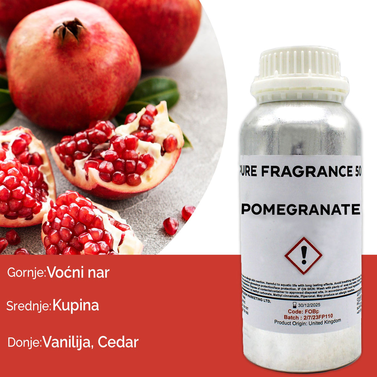 Pomegranate Pure Fragrance Oil - 500ml – view 4