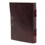 Leather World Map Notebook, Stitched – 13x17.5 cm – view 3