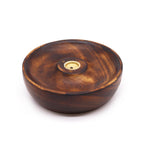 Plain Incense Stick & Cone Burner Disc - Mango Wood – view 3
