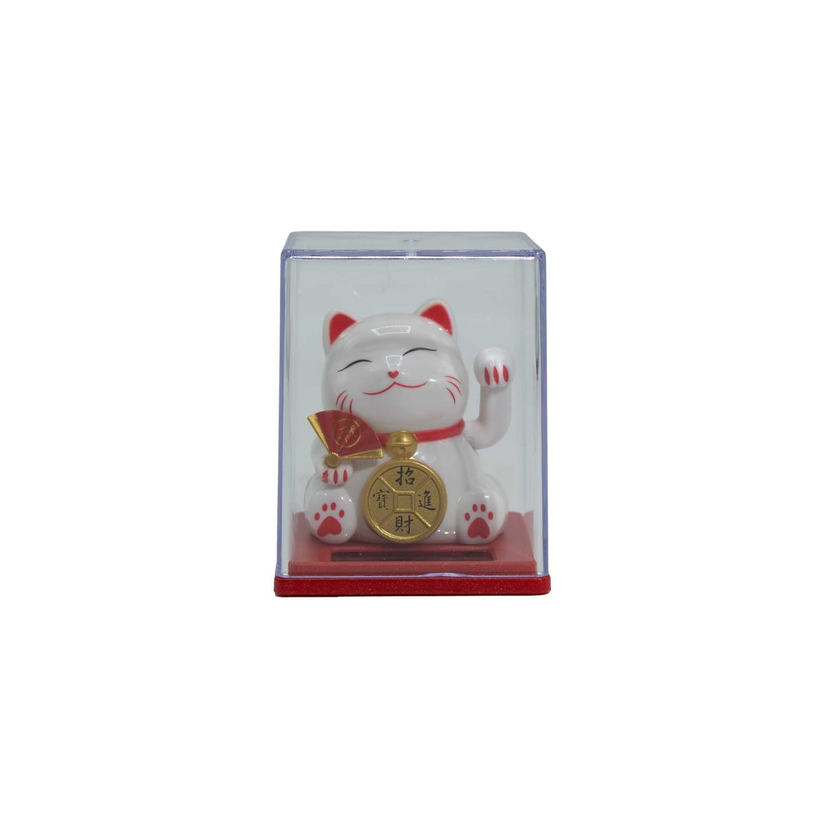 Mini Solar Money Cat in Display Box - White