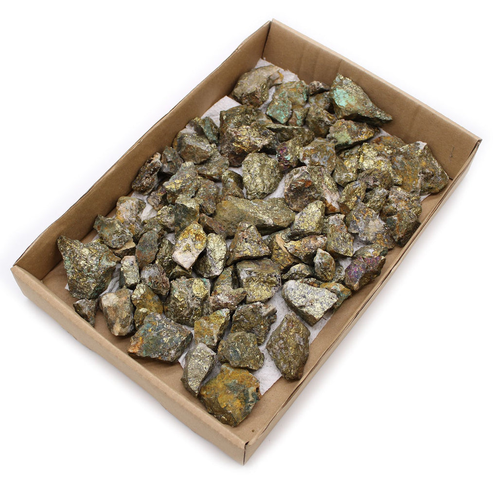 Chalcopyrite Mineral Specimen Tray, Approx 80 Pieces – view 11
