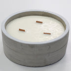 Large Concrete Wooden Wick Candle - Crushed Vanilla & Orange – view 4