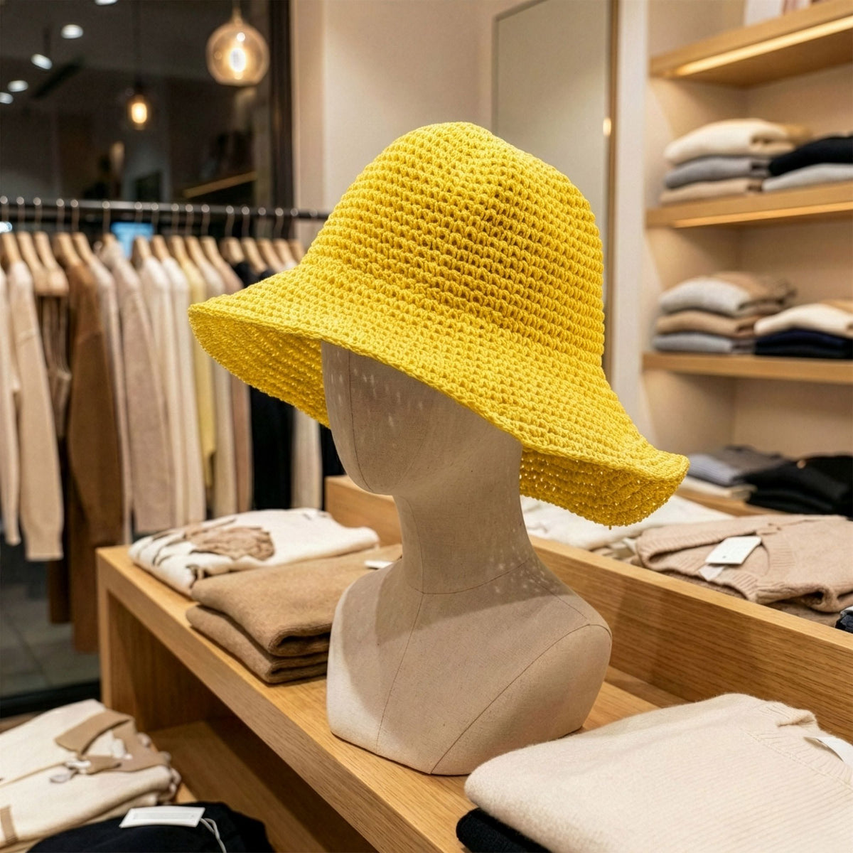 Nomad Sari Floppy Straw Sun Hat - Yellow – view 7
