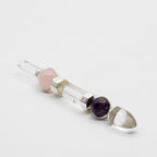 Axis of Grace Wand - Amethyst & Rose Quartz Spheres - 12cm – view 4