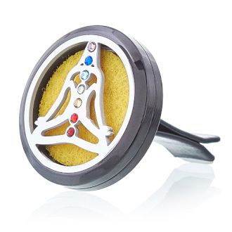 Yoga Chakra Car Diffuser Kit - 30mm Pewter Style Locket