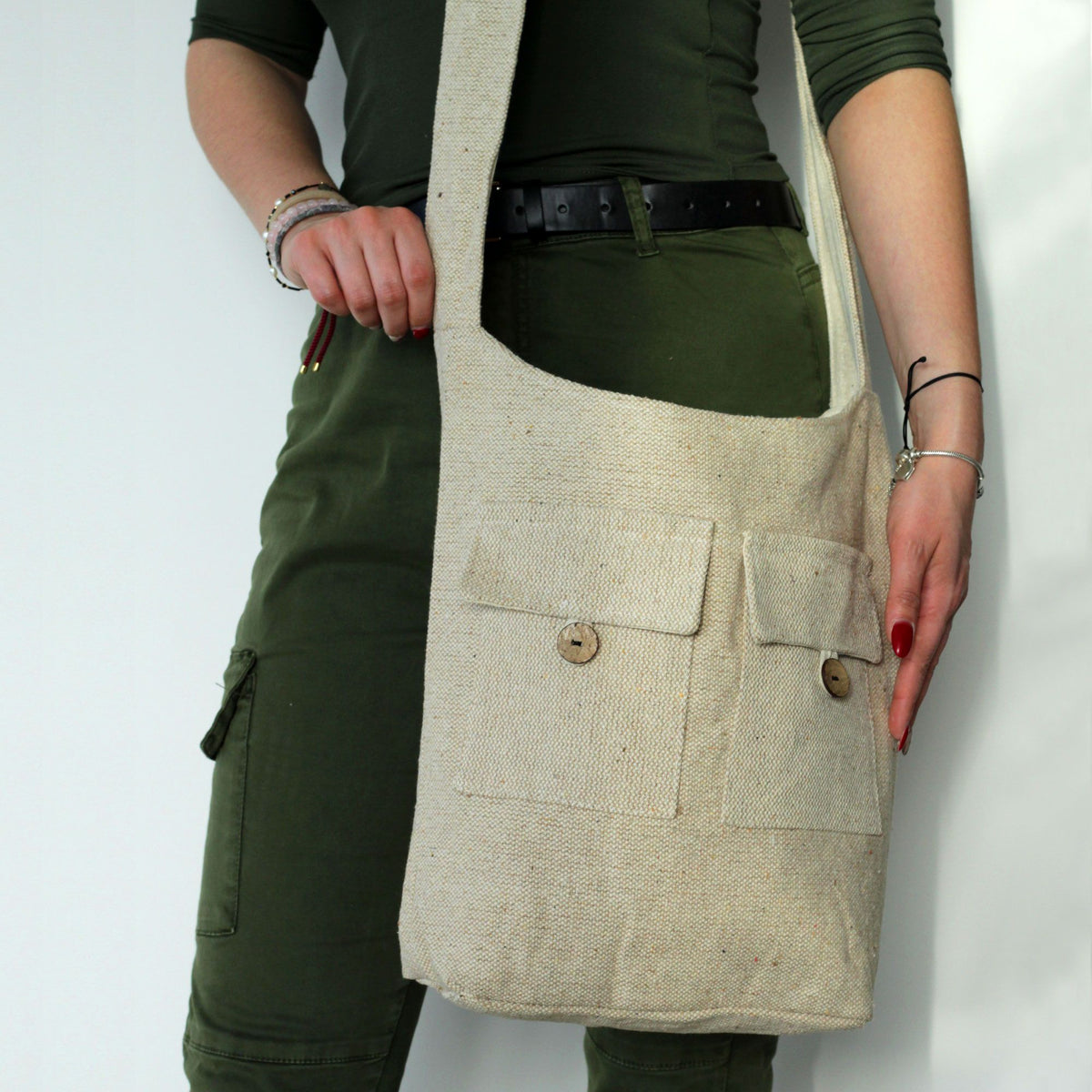 Natural Tones Two Pocket Bag Natural Large – view 2