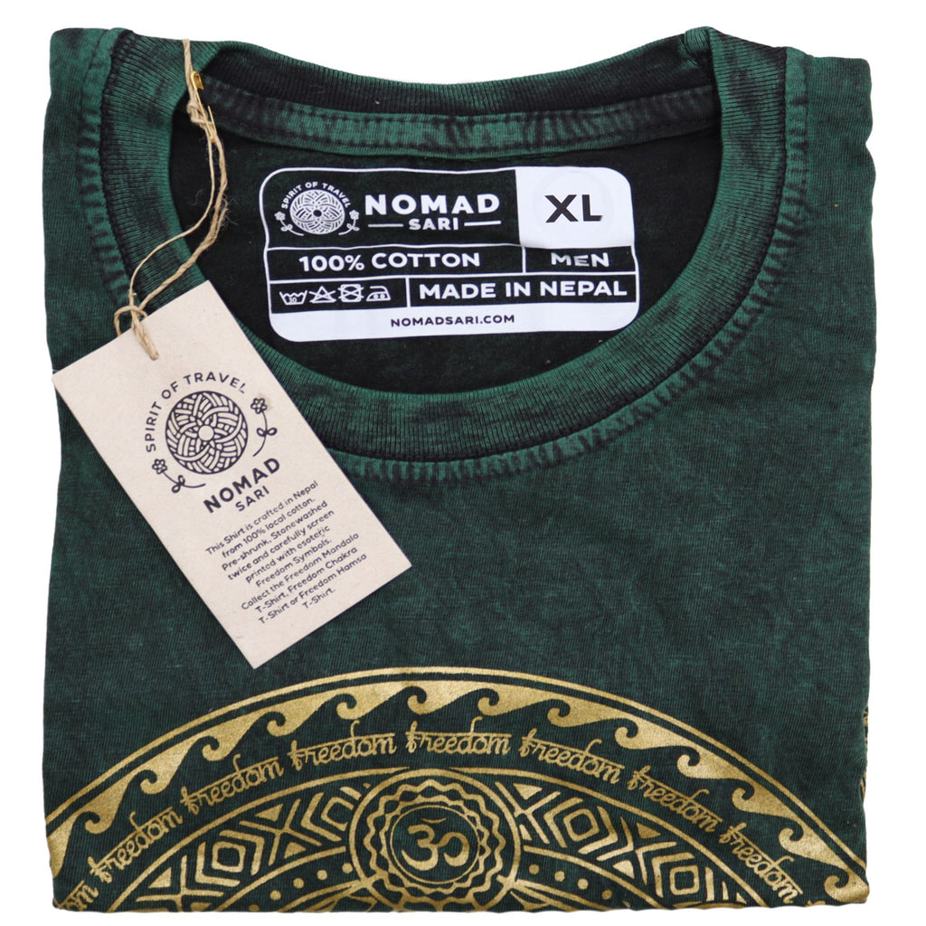 Nomad Sari Stonewashed T-Shirt - Chakra - Green - XL – view 3