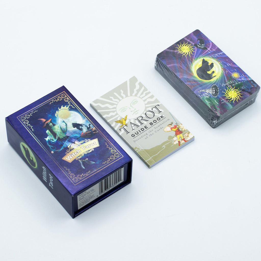 Purple Foil Witch Tarot Card Set with Guidebook