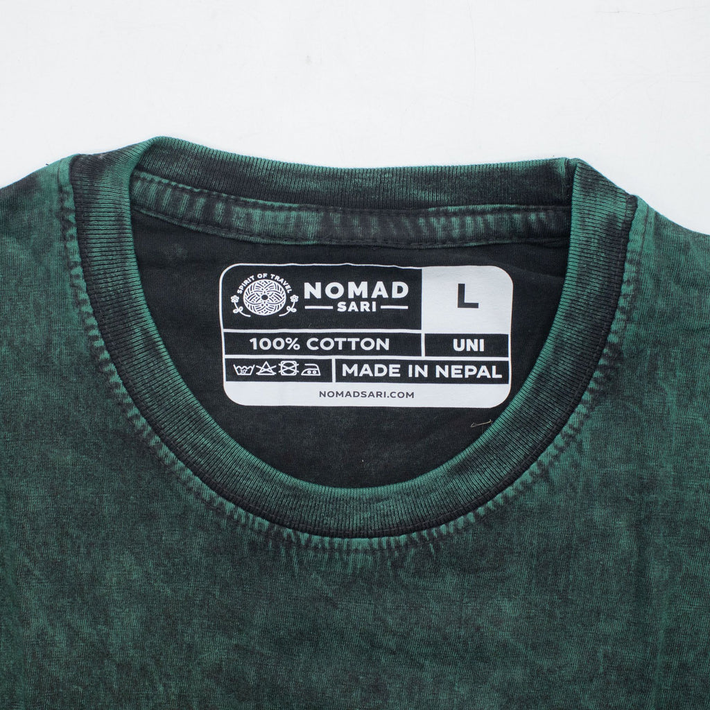 Nomad Sari Stonewashed T-Shirt - Tree of Life - Green - Large – view 5