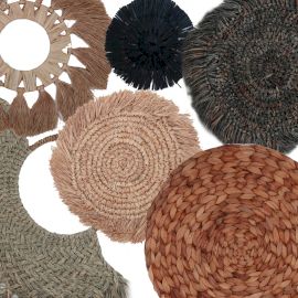 Set of Six Woven Wall Art Discs, 50 cm – view 2