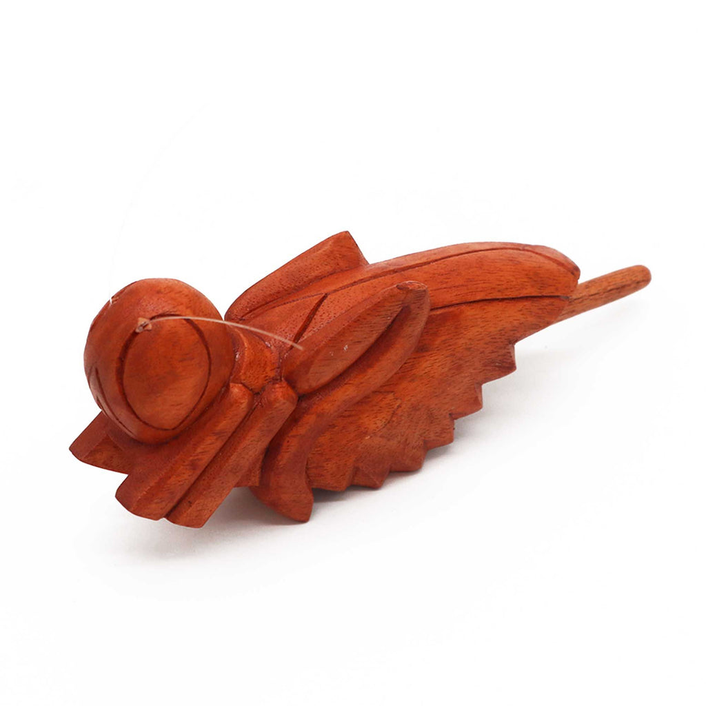 Chirping Wooden Grasshopper Musical Ornament – view 2