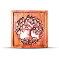 Square Tree of Life Round Panel - 40x40cm