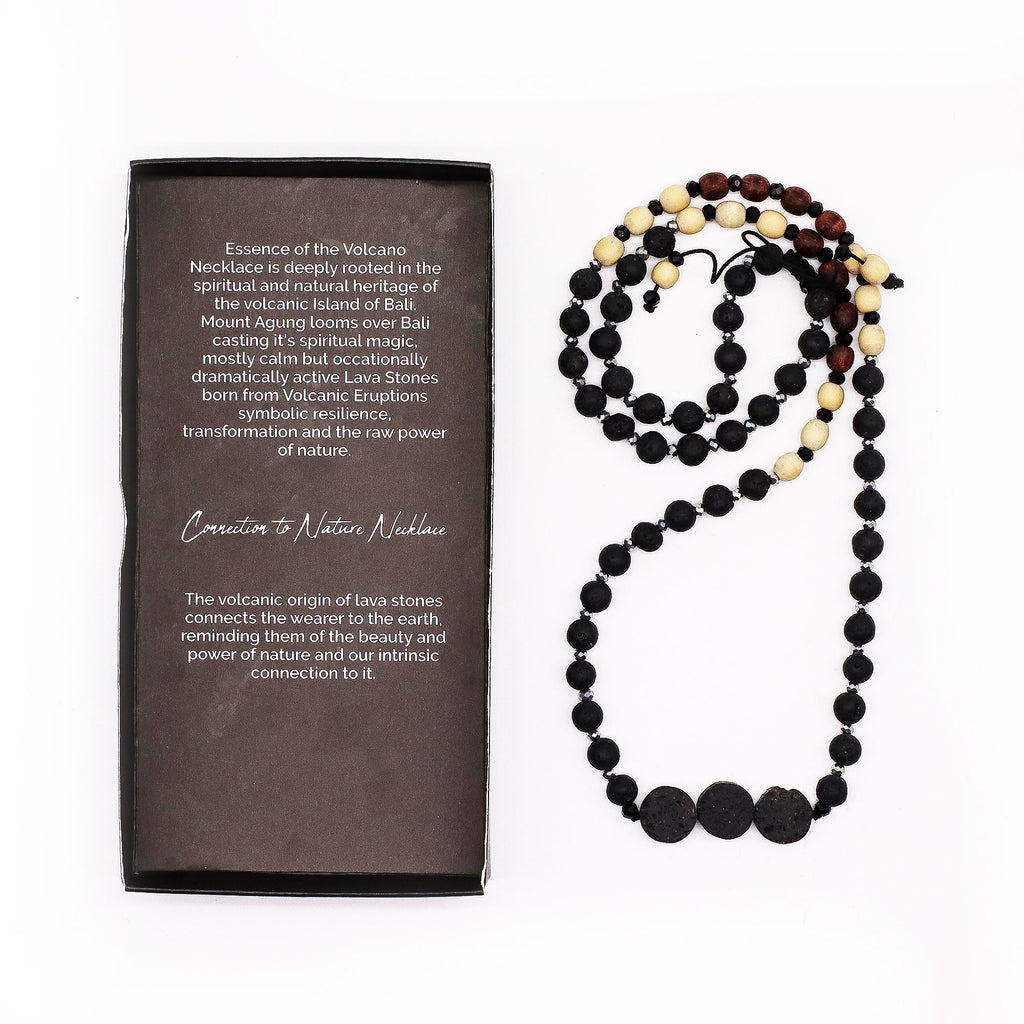Lava Stone Necklace 42cm - Connection to Nature – view 6