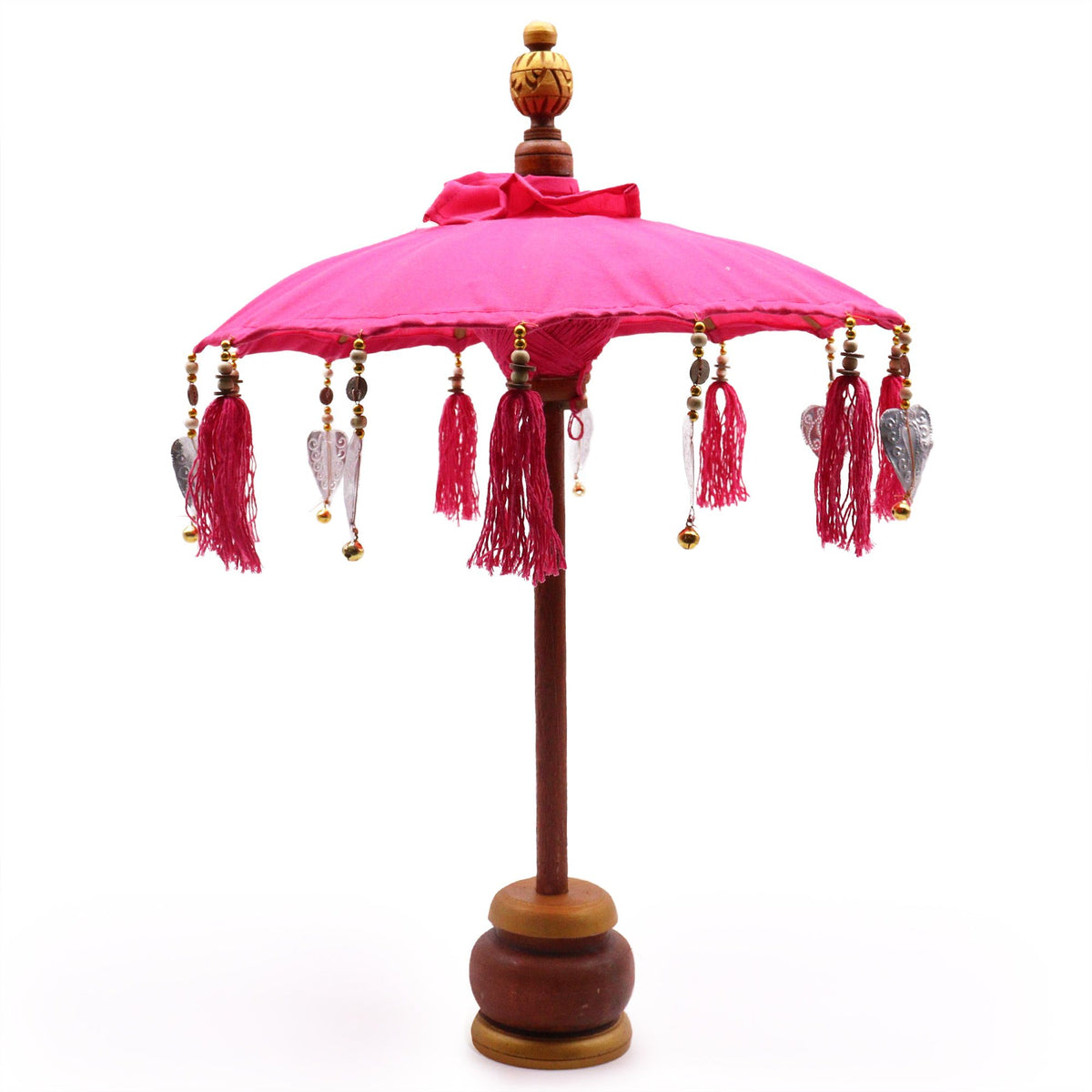 Bali Home Decor Parasol - Pink Cotton - 40 cm – view 2