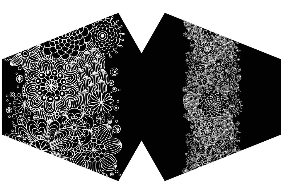 Reusable Fabric Face Covering for Adults, Black Elegance – view 6