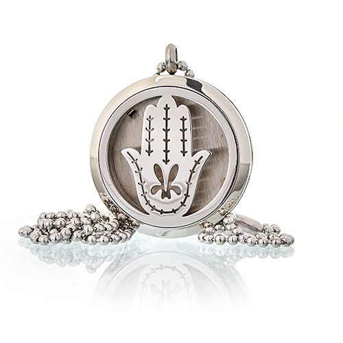 Aromatherapy Diffuser Necklace - Hand of Fatima 30mm – view 2