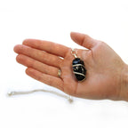Cascade Wrapped Necklace - Rough Black Onyx – view 4