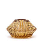 Set of 2 Flower Flip Candle Holders - Antique Amber – view 3