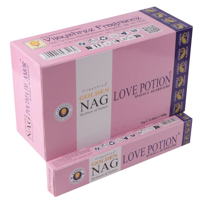 Golden Nag Love Potion Incense Sticks 15g Pack