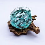 Molten Glass Chunky Ashtray & Candle Holder 23cm – view 5