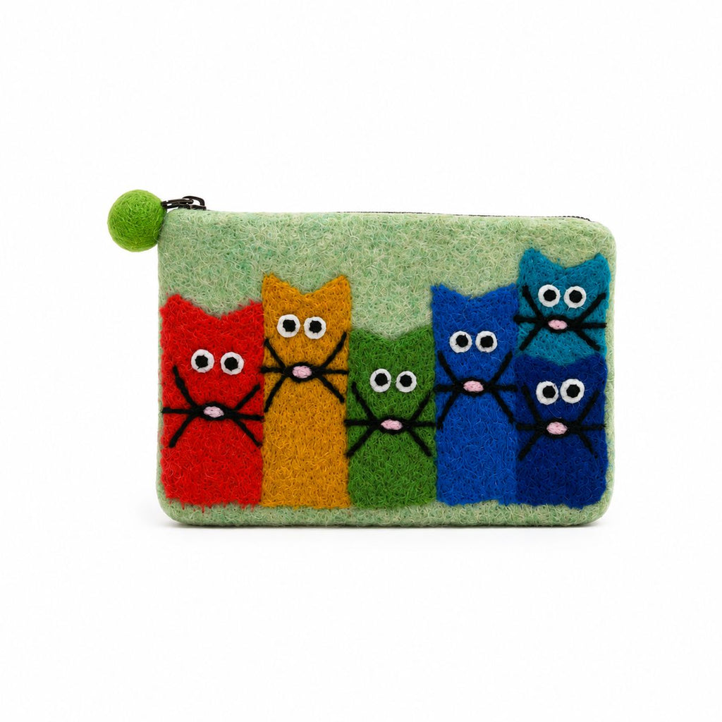 Felt Zipper Pouches Curious Cat Set of 3 – view 4