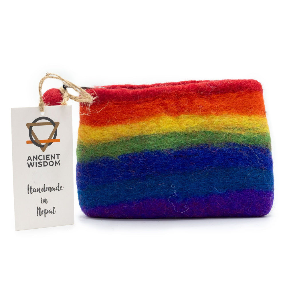 Rainbow Felt Zipper Pouches - Set of 3 – view 3
