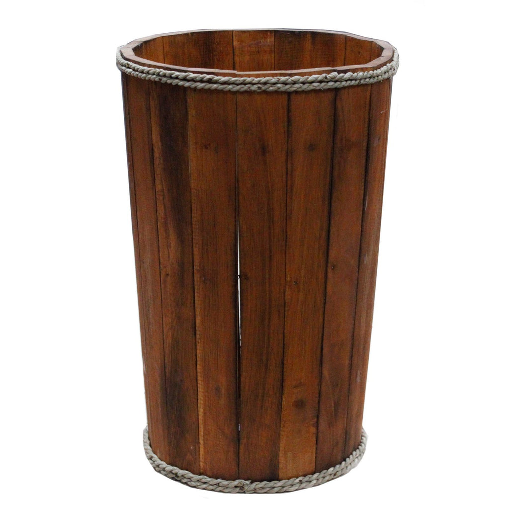 Large Nautical Storage Tub - Brown, 45 x 32 cm