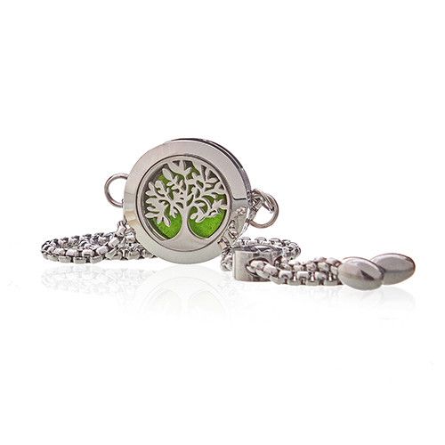 Tree of Life Aromatherapy Diffuser Bracelet Stainless Steel – view 4