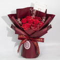 Red Soap Rose Bouquet - Love Is Eternal Gift Card