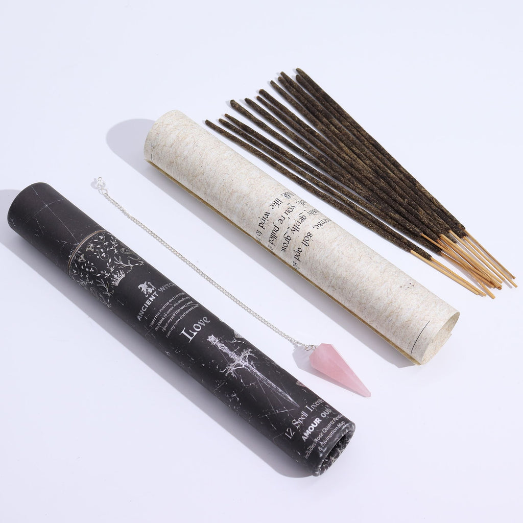 Ancient Witch Love Incense with Rose Quartz Pendulum – view 7