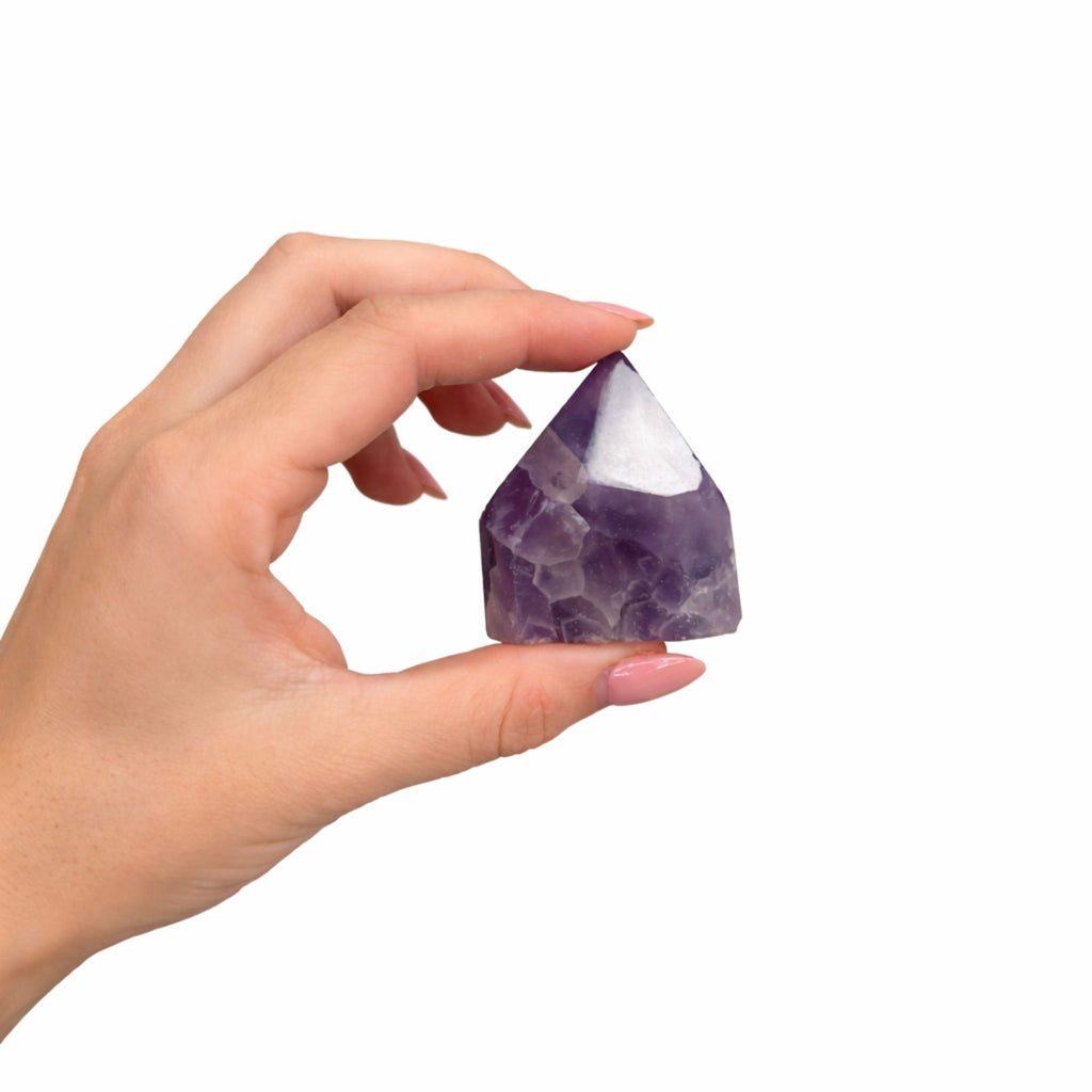 Amethyst A Grade Top Polished Gemstone Point, pack of 5-6 pieces – view 2