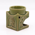 Square Buddha Ceramic Oil Burner - Light Jade – view 3