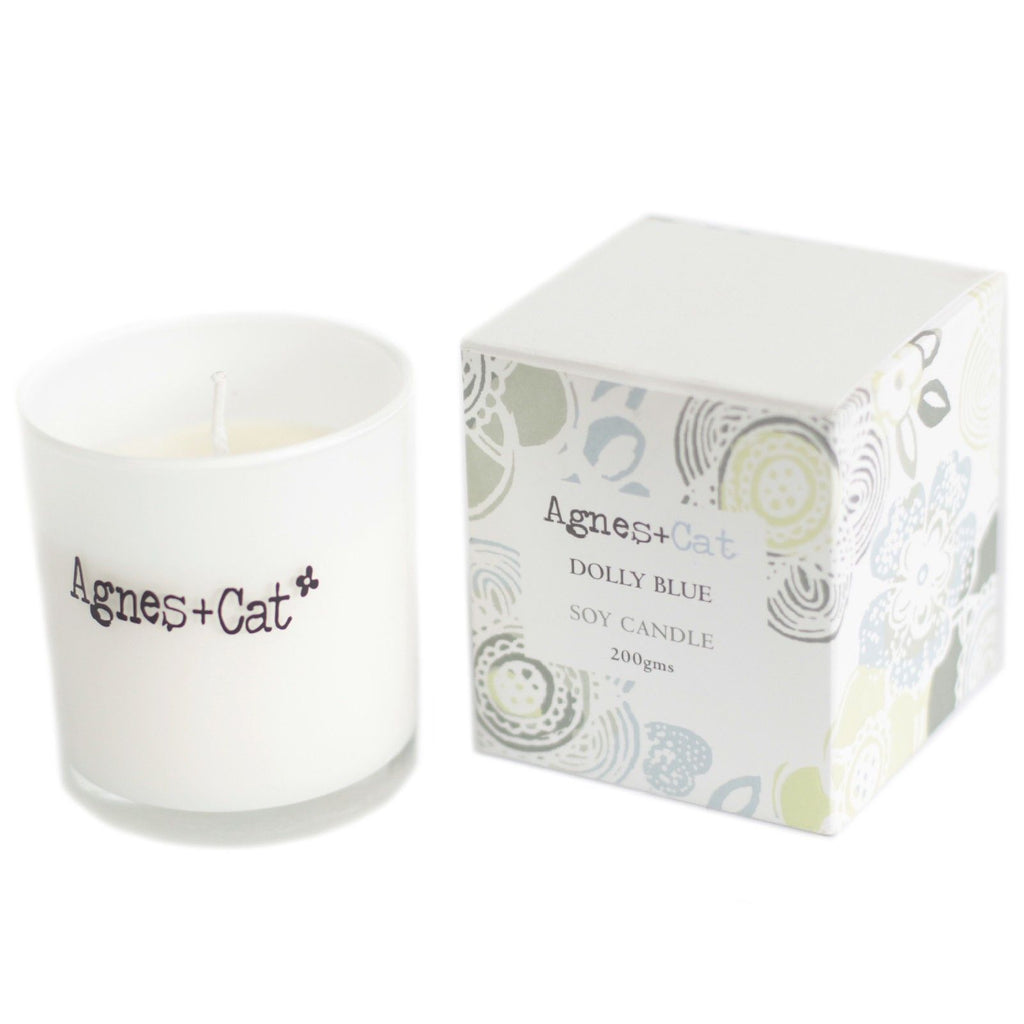 Agnes + Cat Soy Wax Votive Candle - Dolly Blue – view 3