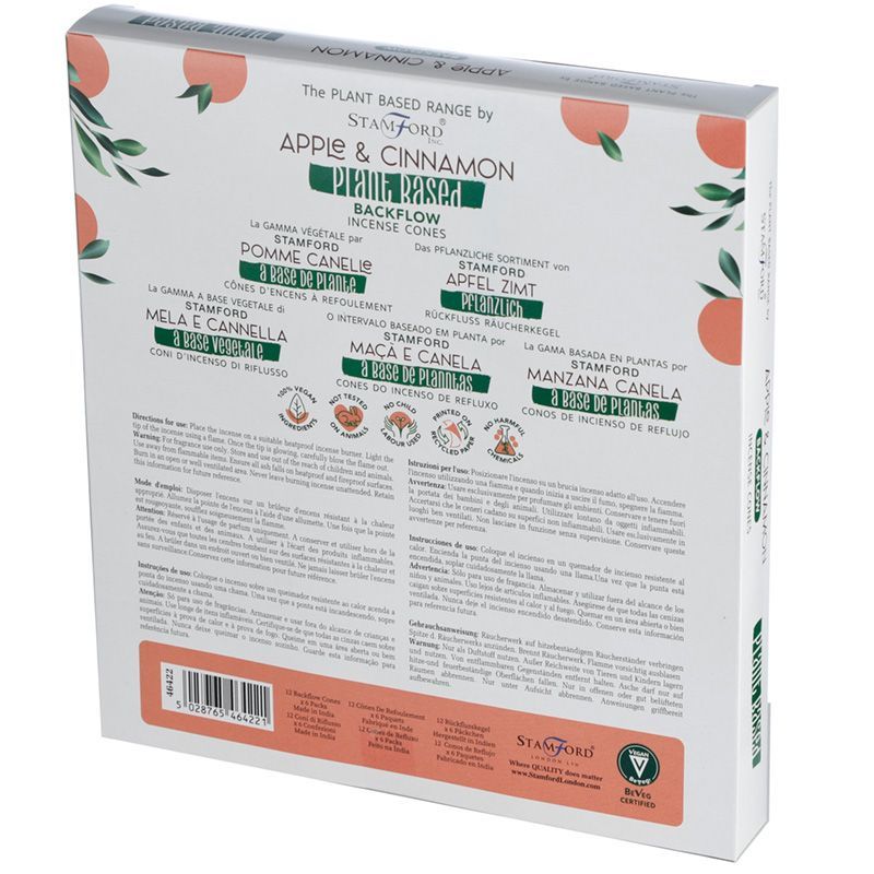 Stamford Backflow Incense Cones - Apple & Cinnamon, 12 Pack – view 4