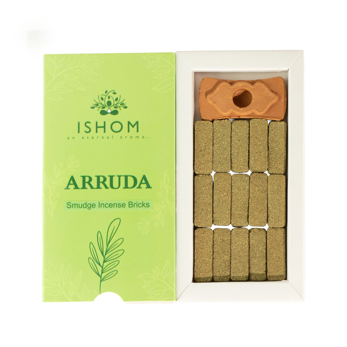 Benzoin Natural Incense Bricks with Burner, Pack of 15 – view 2