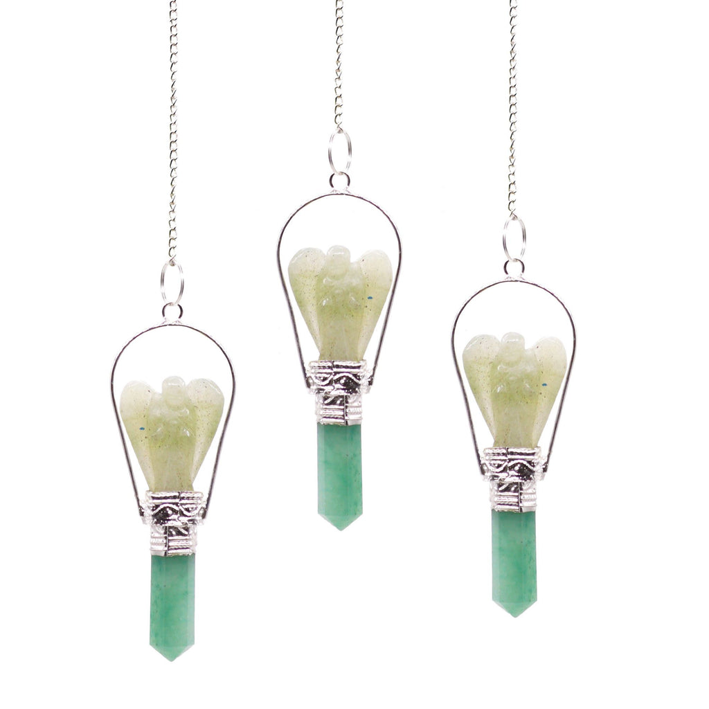 Angel Pendulum with Ring - Green Aventurine