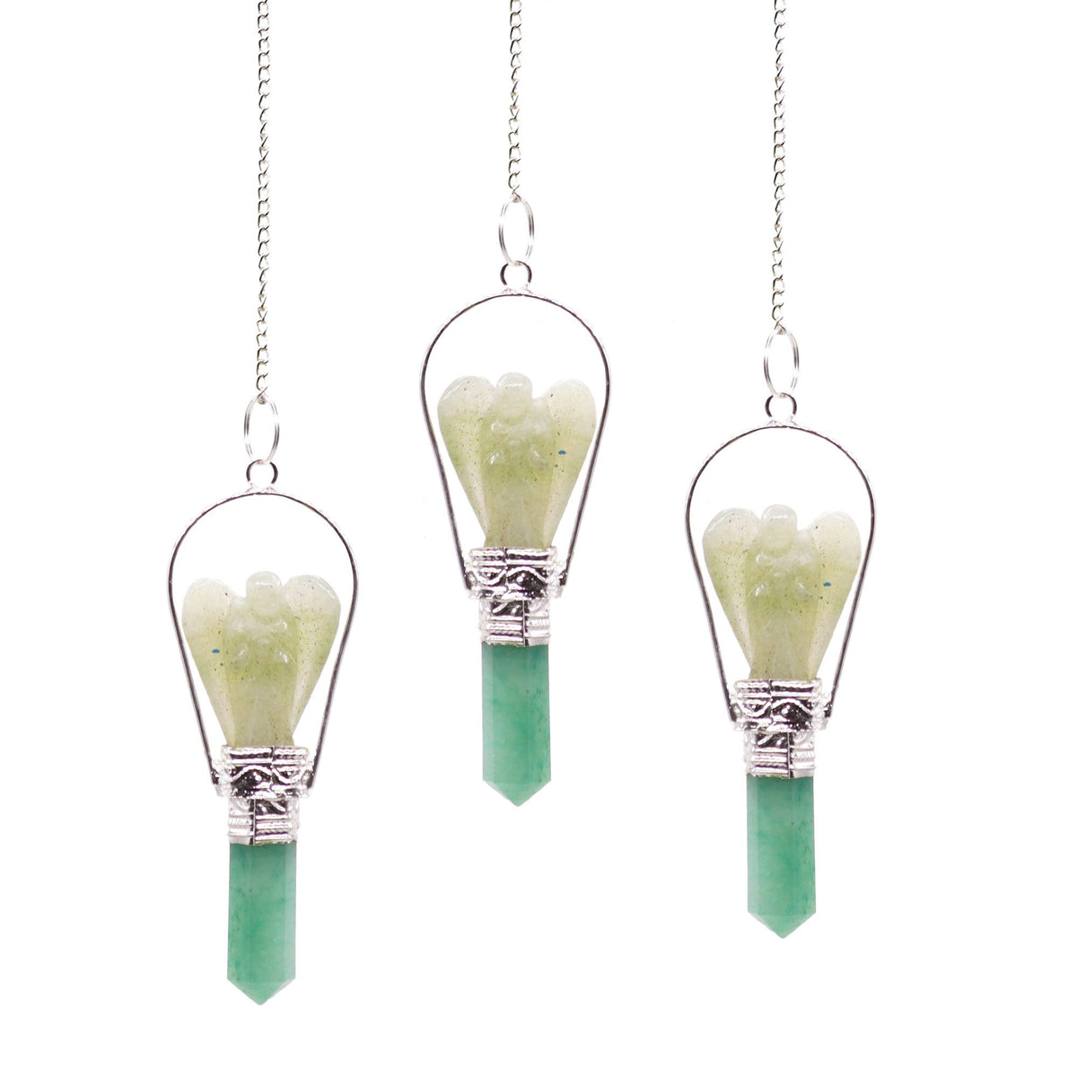 Angel Pendulum with Ring - Green Aventurine