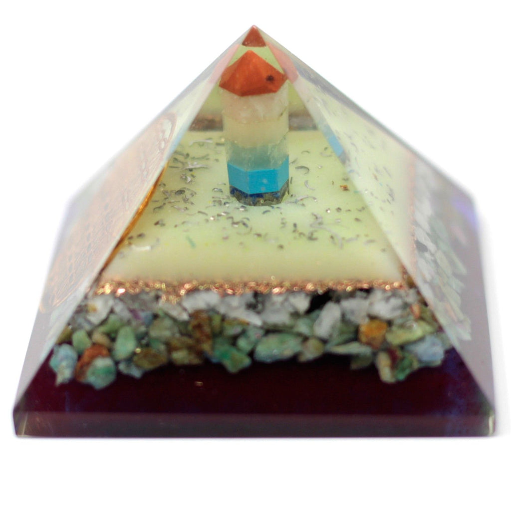 Orgonite Pyramid 70mm - Flower of Life Symbol – view 2