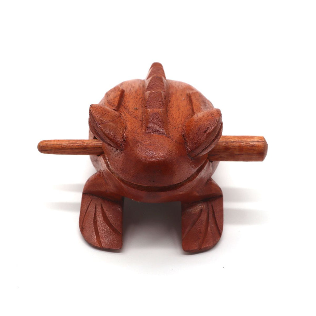 Small Croaking Wooden Frog - Carved Jempinis Wood – view 3