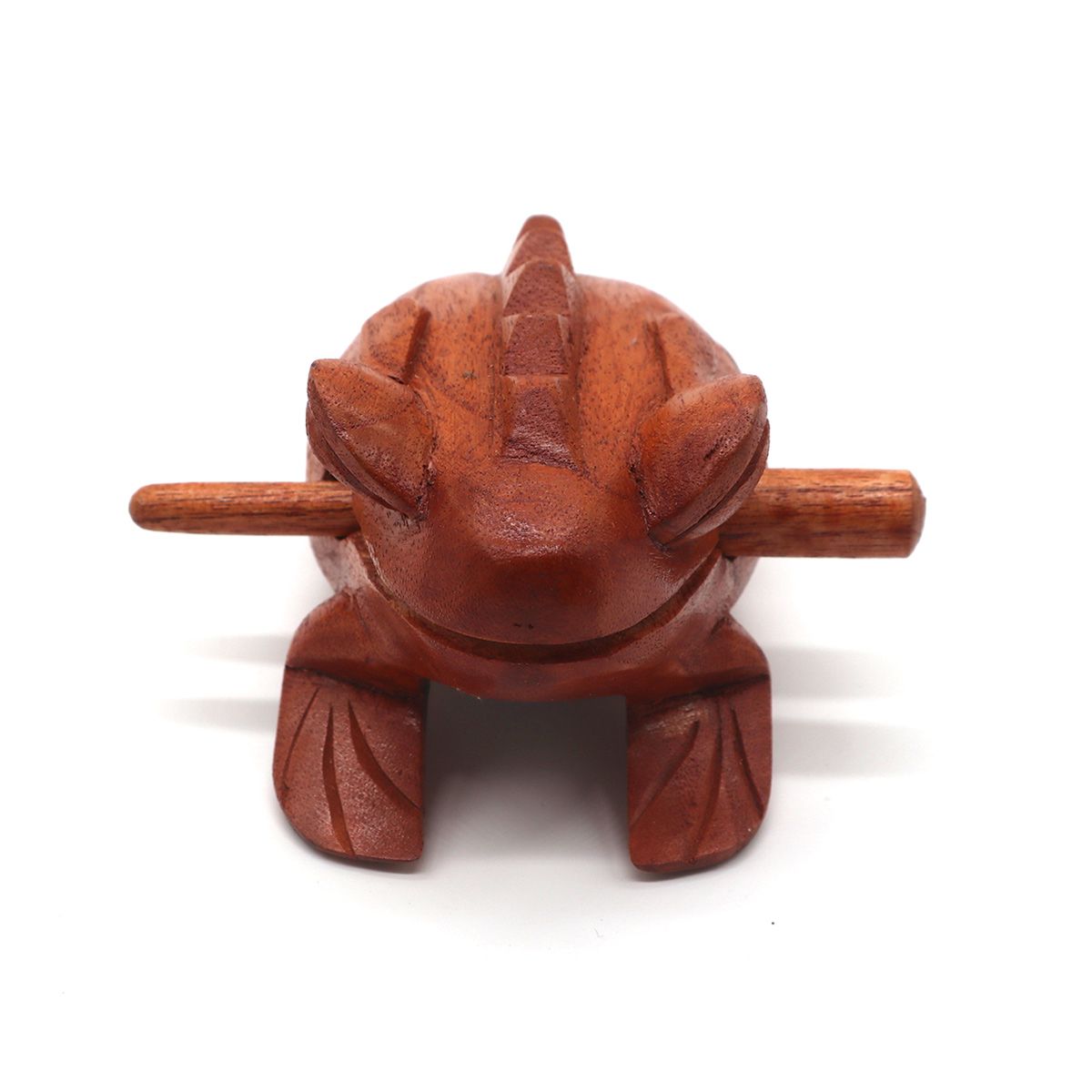 Small Croaking Wooden Frog - Carved Jempinis Wood – view 3