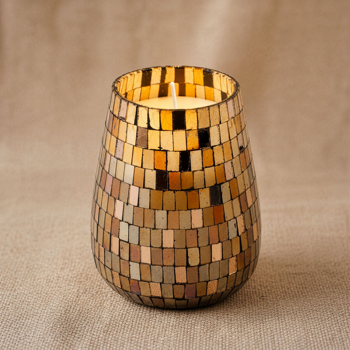Tall Glass Jar Candle - Amber Mosaic – view 4