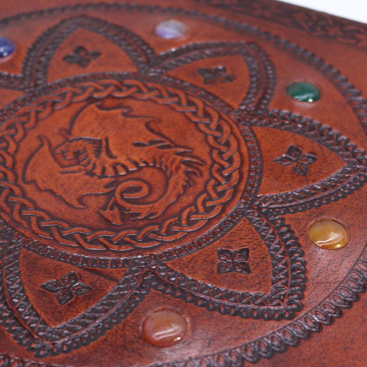 Huge Dragon Mandala Leather Book, 100 Pages – 25x34 cm – view 7